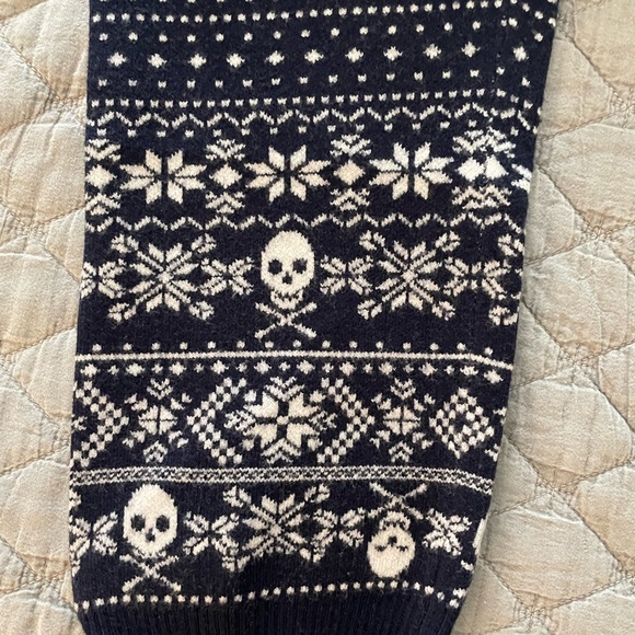 PREMIUM LEGGING - SWEATER KNIT FAIR ISLE SKULL NAVY - Picture 4 of 5